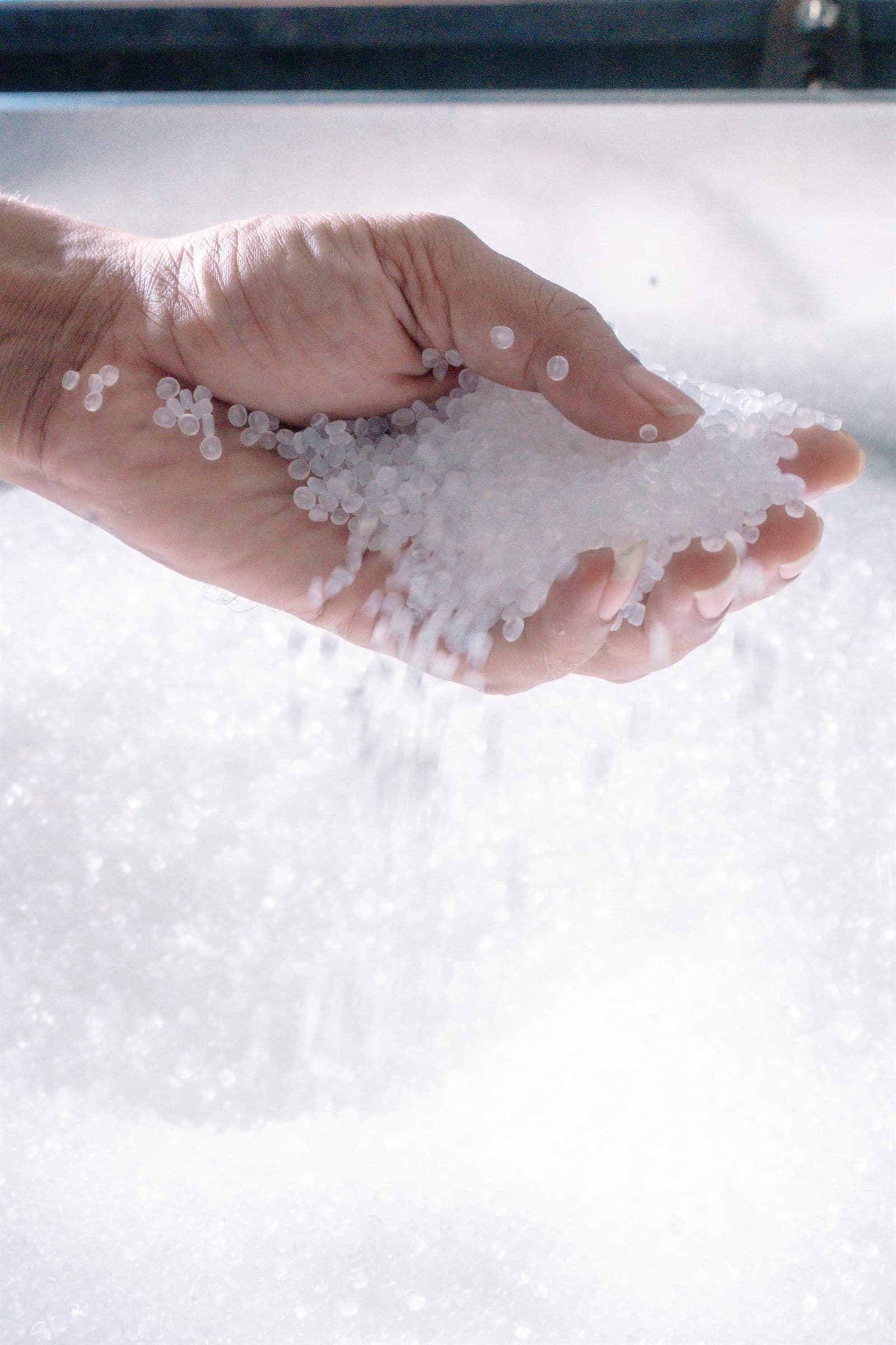Raw material for plastic woven bag production